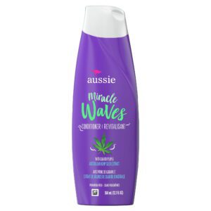 Aussie Miracle Waves Anti-Frizz Hemp Paraben-Free Conditioner, 12.1 fl oz